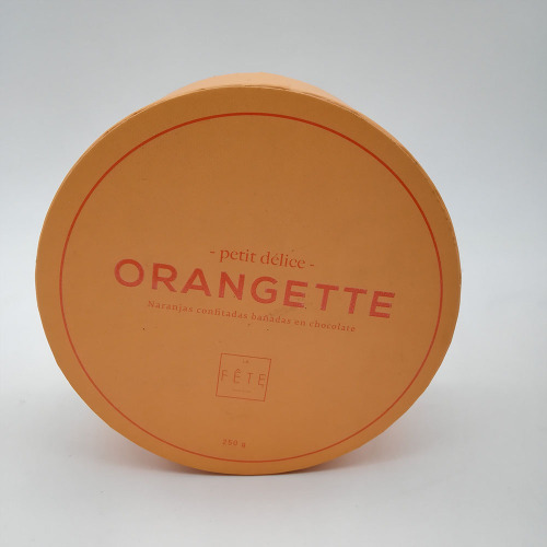 Yellow Food Package Chocolate Round Paper Box
