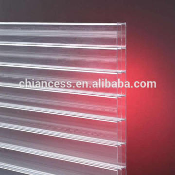Clear Three-wall Polycarbonate Sheets with Ten Years Warranty