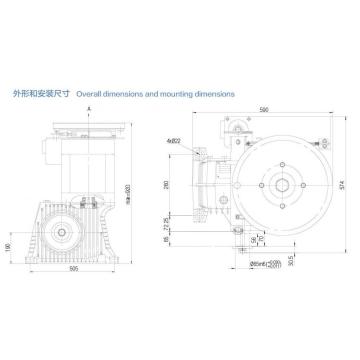 Máquina de conducción de escaleras mecánicas con engranajes / máquina de tracción para escaleras mecánicas ET125, repuesto de escaleras mecánicas