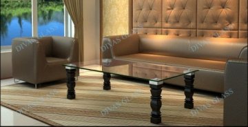 unique glass table base