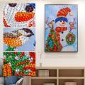 Christmas Snowman with Christmas Tree Diamond Painting