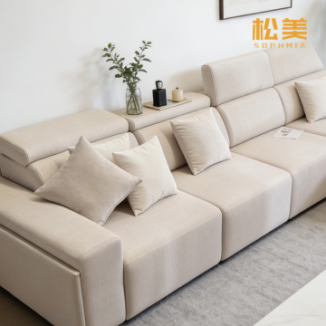 Мягкий тканевый диван для современных гостиных