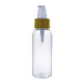 Spray plastic bottle with bamboo pump lotion cap