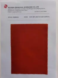 100% Recycled Polyester 210t 75D Taffeta