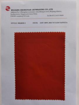 100% Recycled Polyester 210t 75D Taffeta