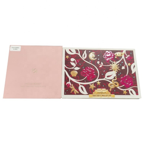 Pearl effect eye shadow palette paper packaging box
