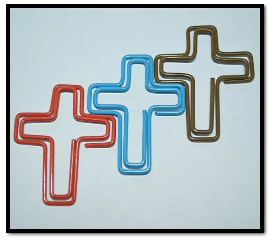 cross special shaped paper clip