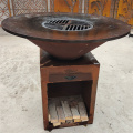 Stainless Steel Outdoor Grills Garden Corten steel fire pit barbecue grill Supplier