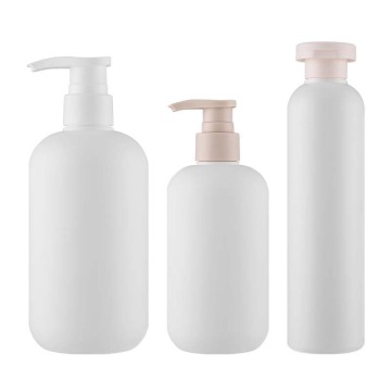 Bouteilles de shampooing en plastique blanc de 300 ml 500 ml