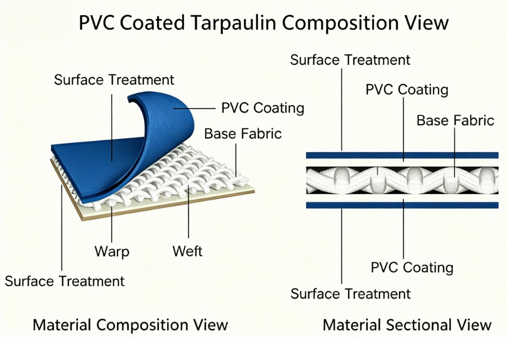 PVC Coated Tarpaulin Composition View