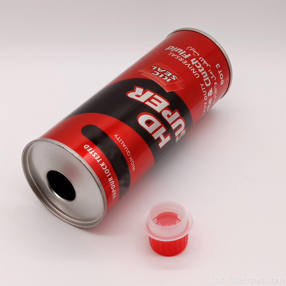 Тркалезна лименка со течност од 1L со конусен врв