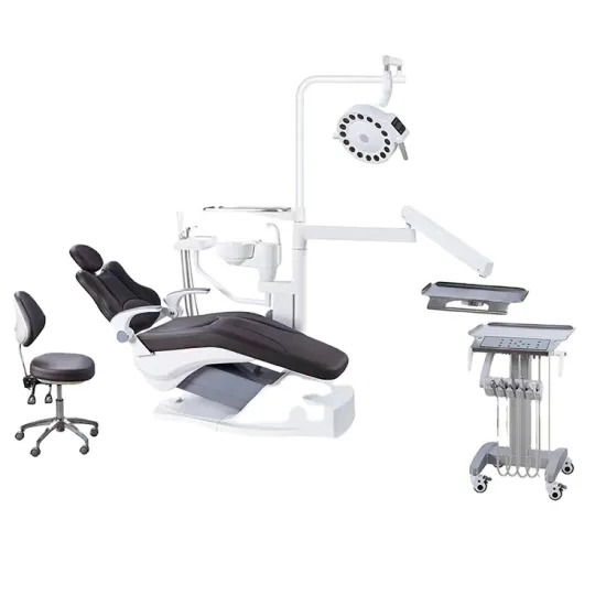 Comfortable New High-Quality Dental Equipment: Discover the Latest Dental Chair with LED Lamp and Operator Chair Units