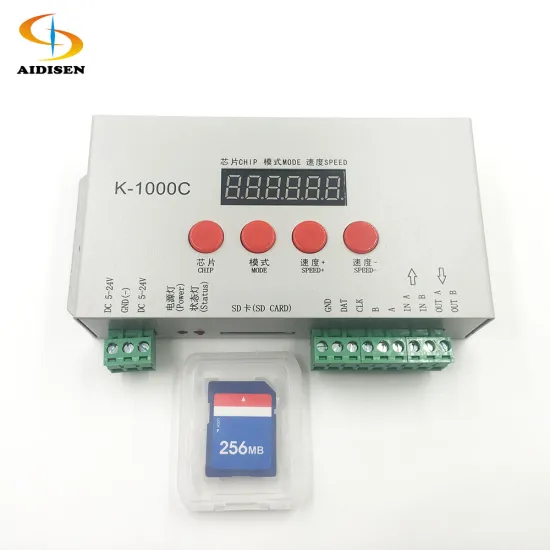 Programmable SD Card LED RGB Controller for Amusement Park LED Lamps