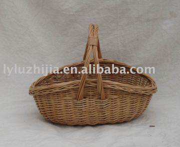 beautiful design willlow picnic basket with two handles