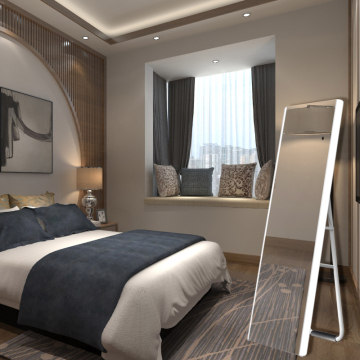 Custom Home Decoration LED Mirror: Full-Length, 3 Color Dimming Standing Mirror with LED Lights