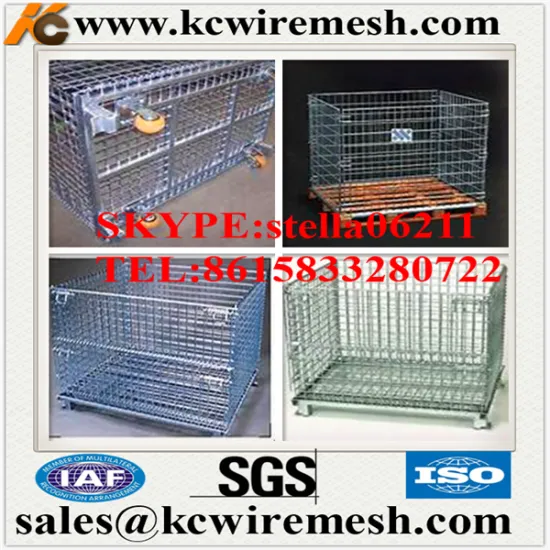 Manufacture !!!!!!!!!! KANGCHEN Industrial collapsible rigid wire mesh container for storage