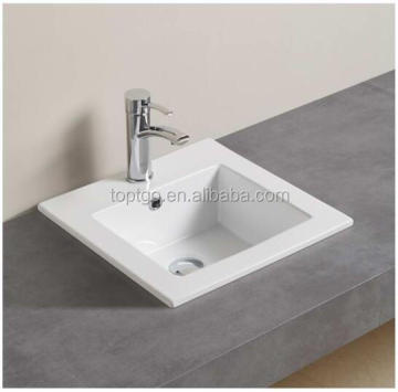 Simple Wash Hand Painted Ceramic Oval Black Lavatory Basin 441