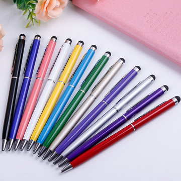 Screen Touch: Stylish Plastic Roller Ball Pens with Stylus Function for Phone Use