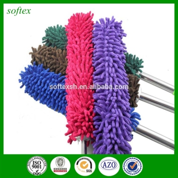 Microfiber car wash mitt with handle