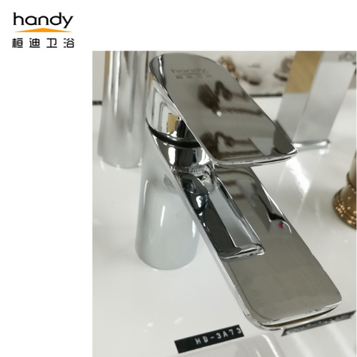 Brass chrome-plated basin hot cold water mixer tap