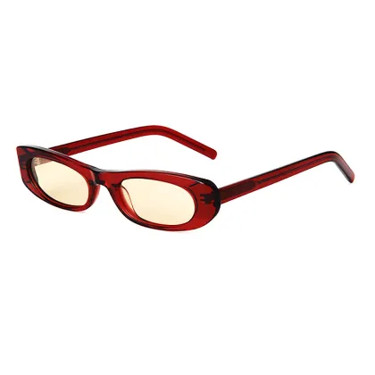 Low MOQ Y2K Transparent Frame Acetate Sunglasses