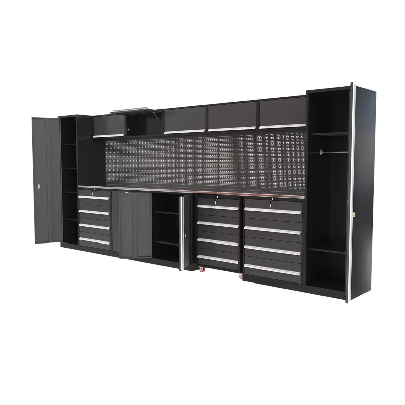 Heavy Duty Modular Garage Workbench with Lockable Tool Cabinet Drawers