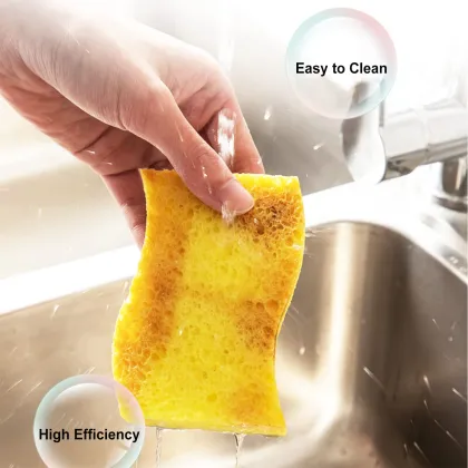 12pcs Colorful Absorbent Kitchen Cleaning Sponges - High Quality Denatured Spontex Cellulose