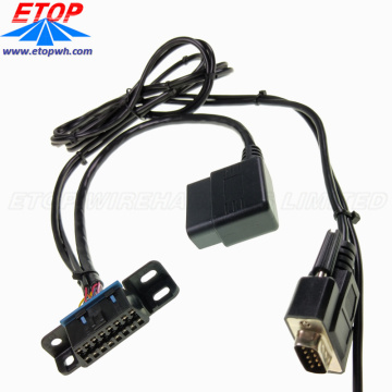 OBD2 Female to Male Diagnostic Y Cable