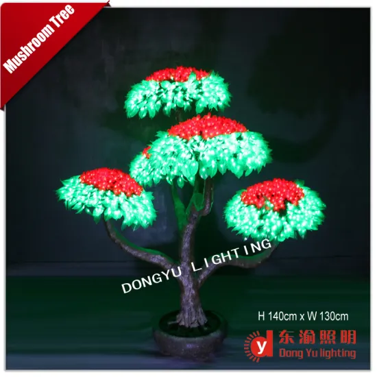 led simulation bonsai tree mushroom tree cherry blossom tree