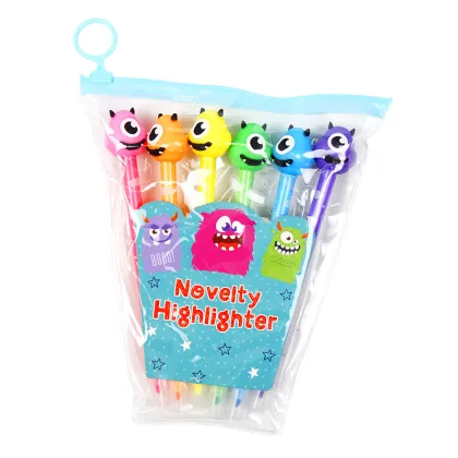 6-Pack Monster Novelty Highlighter Set