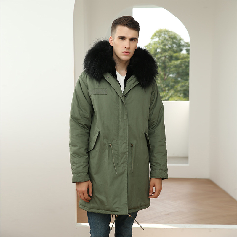 Mens Parka Jacket Fur Hood Factory Wholesale Custom