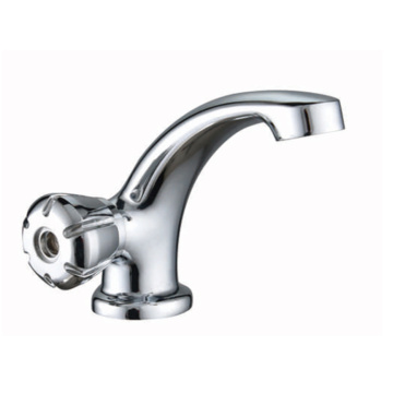 Round handle big spout zinc wash basin tap