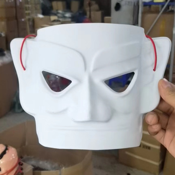 Meia máscara facial tradicional tradicional sem pintura