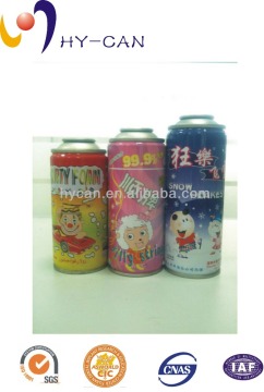 High quality empty aerosol tin can for spray snow & party foam with manufactory price