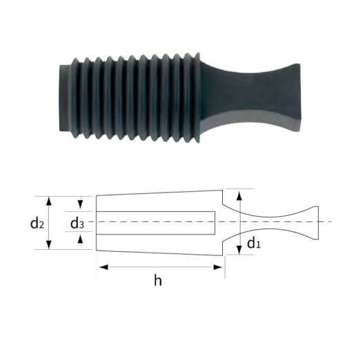 Flangeless Plugs Black PVC plastic parts