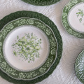 Französisch Vintage Mary Dark Green Ceramic Tablay Set