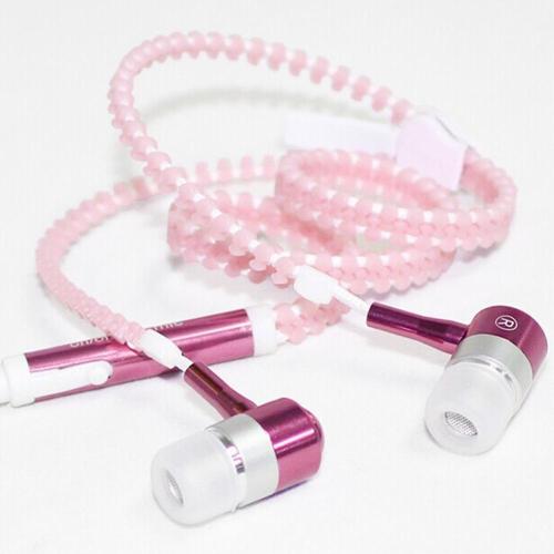 Desain Ritsleting In-Ear Metal Headphone Earphone Kabel