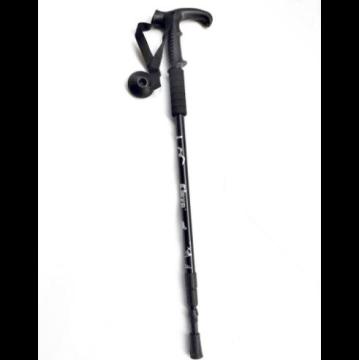 أسود على طراز T-style Aluminium Aluminium Resilbling Rapesling Poles للمشي لمسافات طويلة