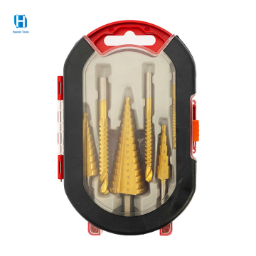 6-piece pagoda bor bit set: alat listrik untuk pengeboran logam dan kayu dengan desain gigi gergaji