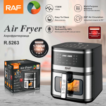 RAF New Stainless Steel Inner 8L air fryer Oven Fryer Oil Free Electric Digital Air Fryers With Visible Window