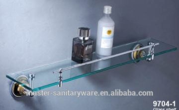 bathroom glass towel shelf
