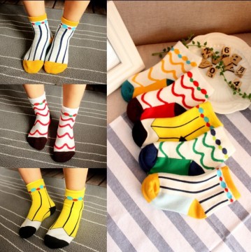 HW168 Children's socks wholesale wave cotton socks
