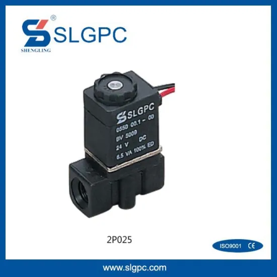 PVC one year warranty plastic body solenoid valve magnetic SLG-2P025-06