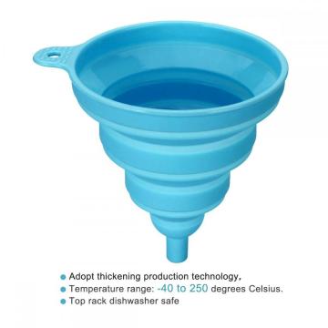 Funil de óleo de silicone dobrável essencial de cozinha