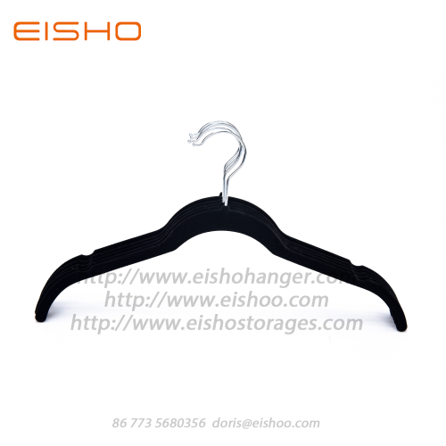 EISHO Adult Black Velvet Shirt Kleiderbügel FV006-42
