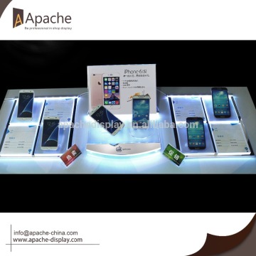 phone Counter display tray with LED lights