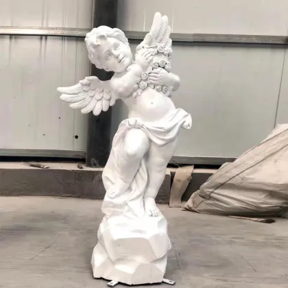 Hot sale fiberglass resin baby angel sculpture