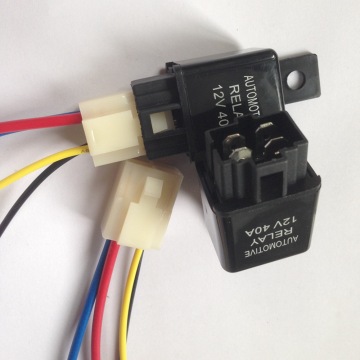 24V 12V Car Relay 40A 4-pin Socket Connector with Wires