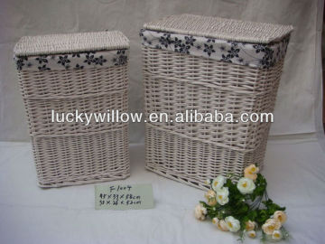 The newest wicker laundry basket with lid and beautiful linning