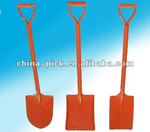 short metal handle farm shovel